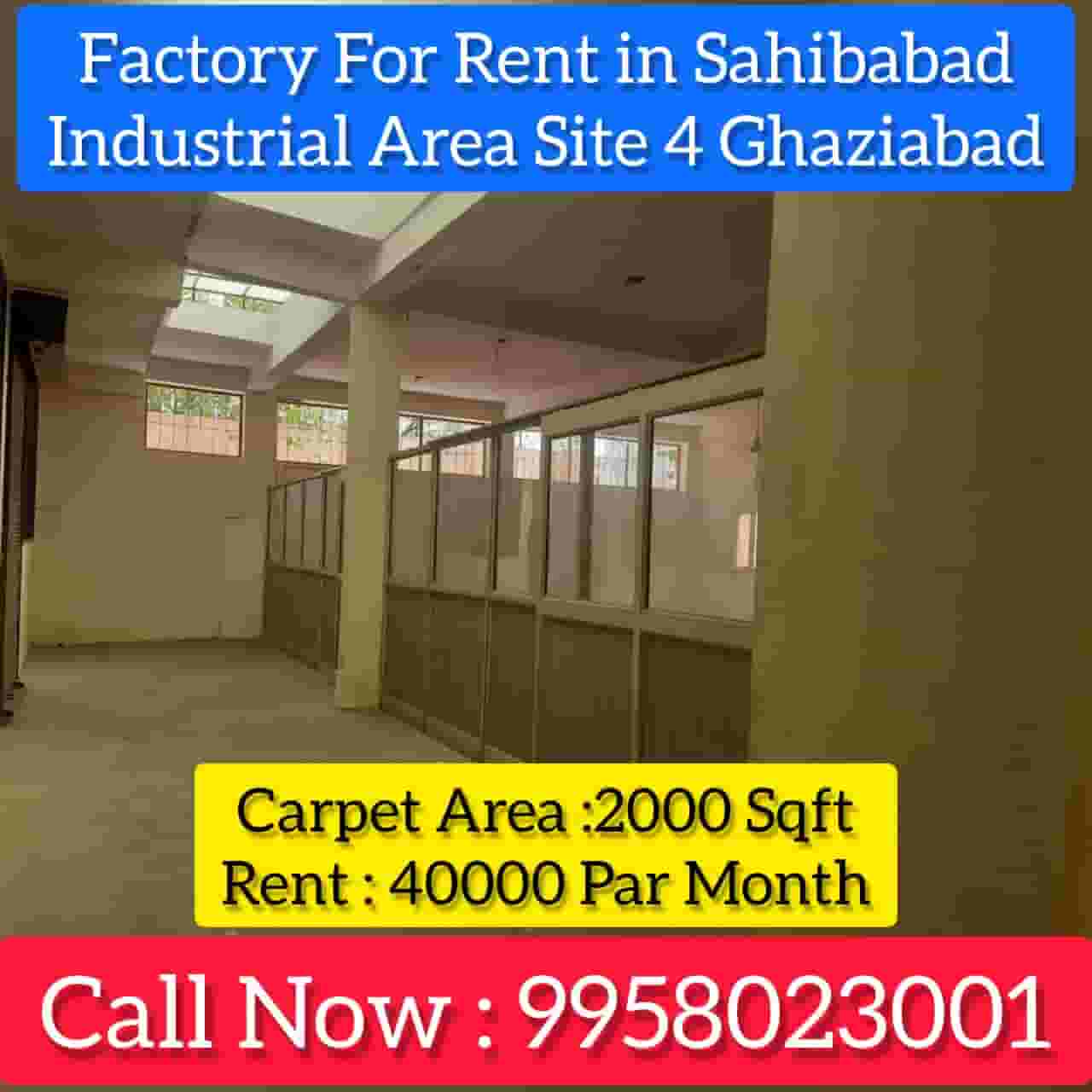 Factory for Rent in Sahibabad Industrial Area Site 4, Ghaziabad