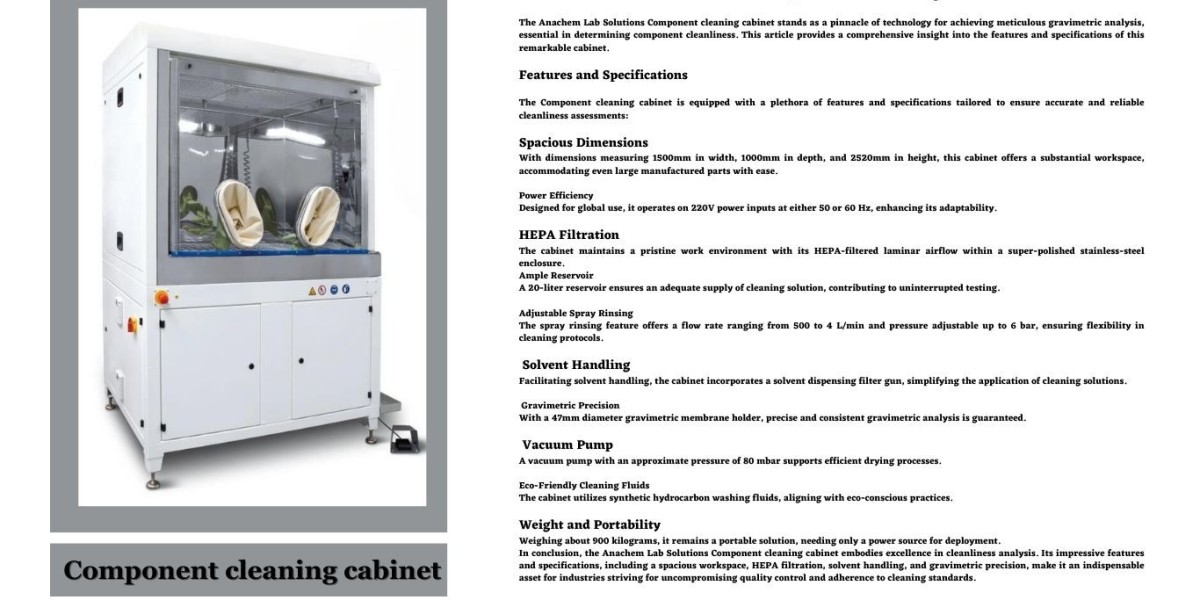 Anachem Lab Solutions Component cleaning cabinet