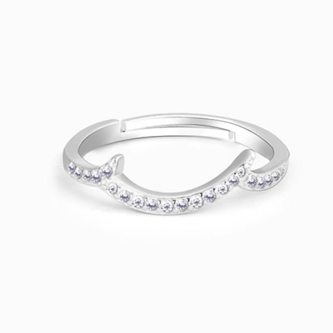 925 Sterling Silver Adjustable Ring For Women's | Huzurr