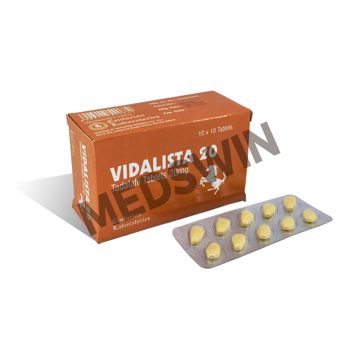 Buy Vidalista 20 mg Tadalafil Online, 20% OFF Best Price - Medswin