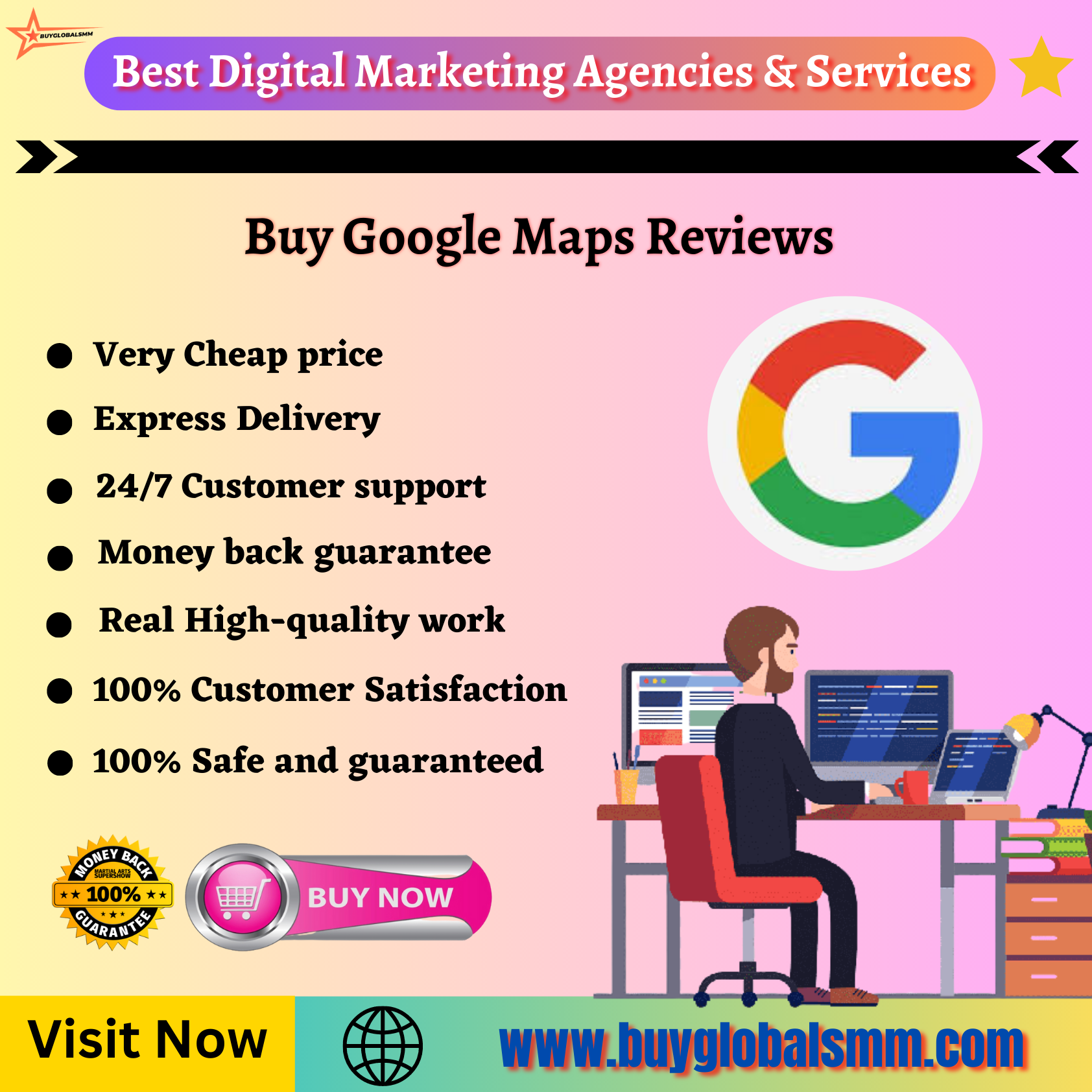 Buy Google Maps Reviews-100% trusted service, & cheap...