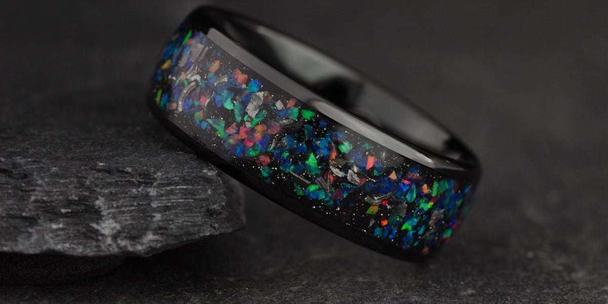 Discover the Magic of a Men's Meteorite Wedding Band