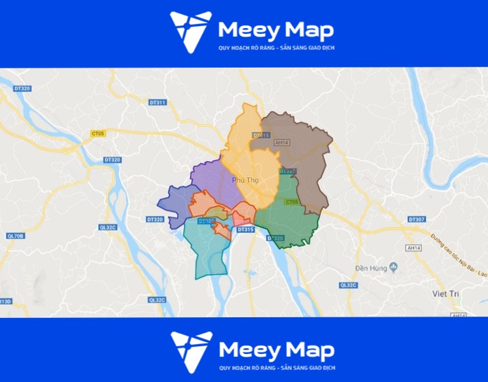 Bản đồ Quy Hoạch Thị Xã Phú Thọ Tỉnh Phú Thọ| Kế Hoạch Sử Dụng đất | Meey Map