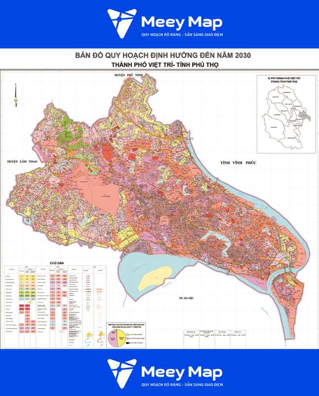 Bản đồ Quy Hoạch Thành Phố Việt Trì,Phú Thọ| Kế Hoạch Sử Dụng đất | Meey Map