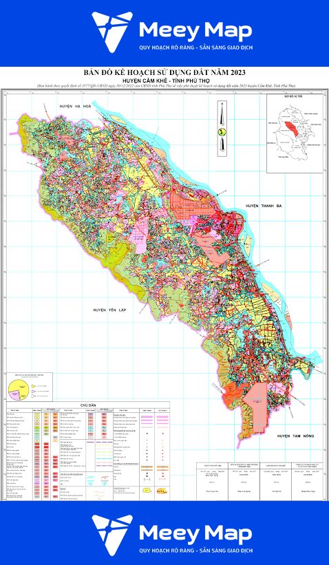 Bản đồ Quy Hoạch Huyện Cẩm Khê, Phú Thọ| Kế Hoạch Sử Dụng đất | Meey Map